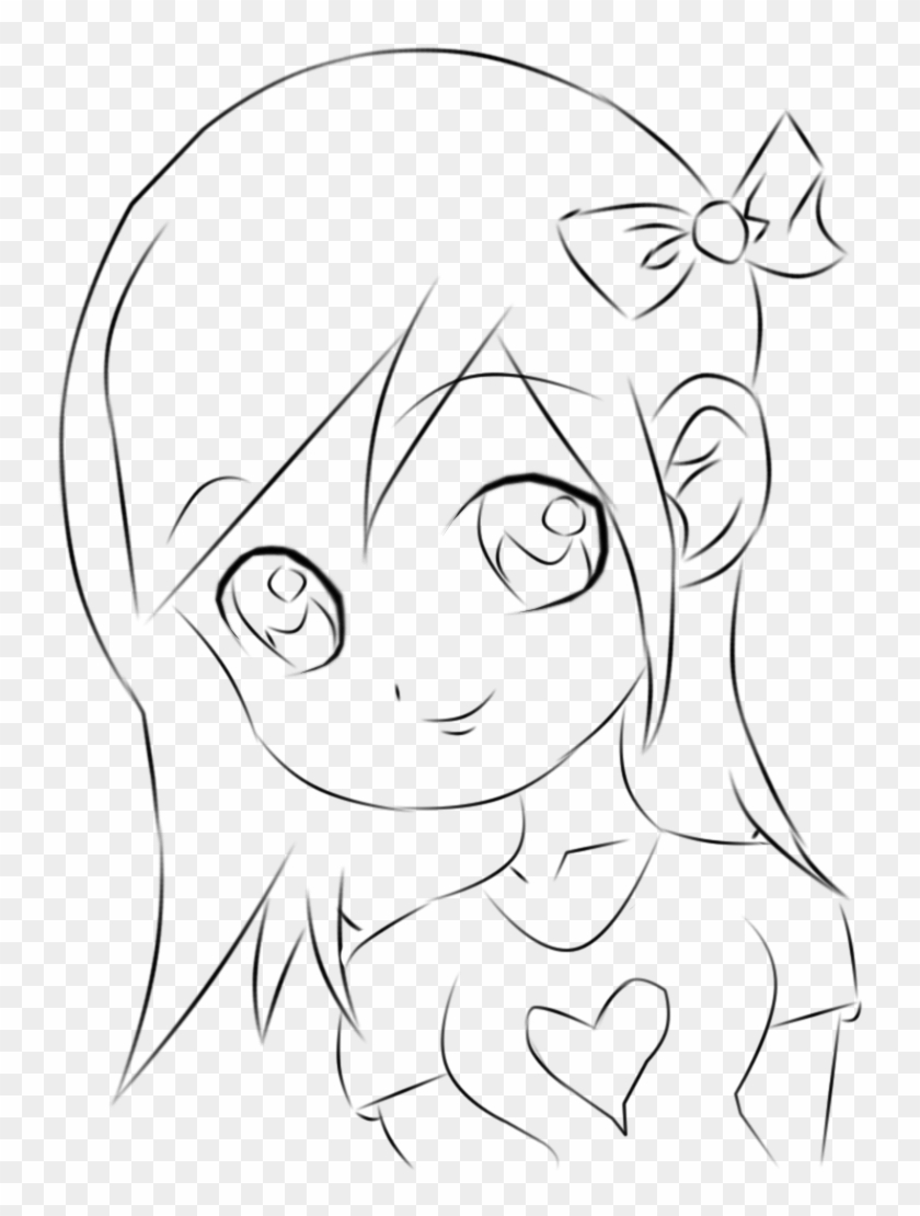 Anime Girl Simple Drawing Whole Body