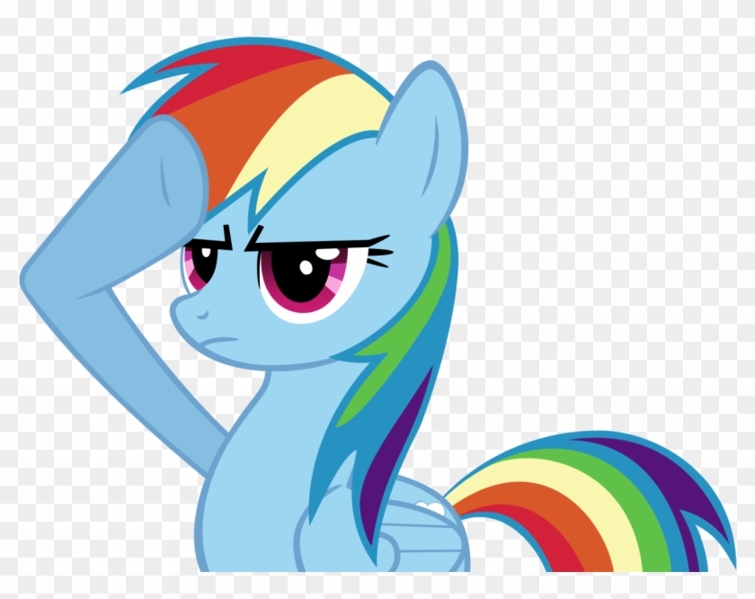 Rainbow Dash Salute By Atomicgreymon Rainbow Dash Salute - Rainbow Dash Salute #327502