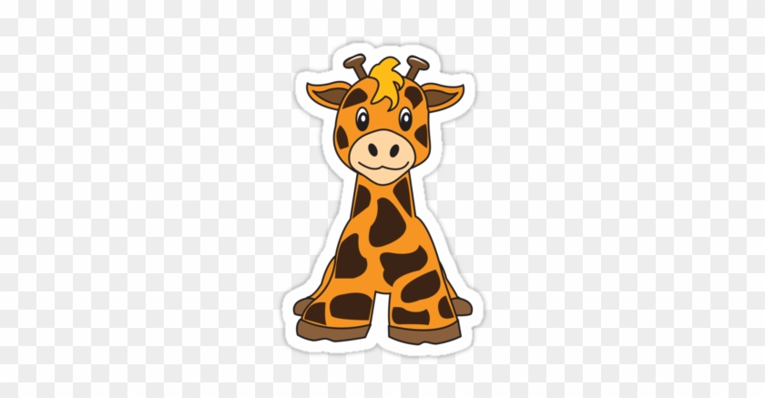Cute Cartoon Giraffe Tumblr - Animal Sticker Png Hd #327546