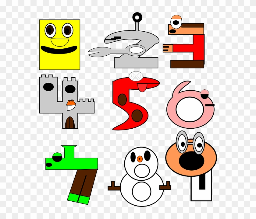 Kids Numbers, Digits, Funny, Kids - Numbers Clip Art #327556