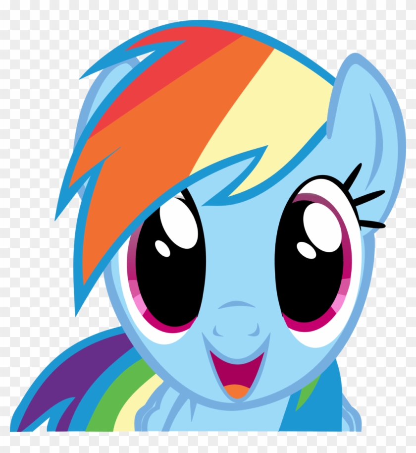 Rainbow - My Little Pony Rainbow Dash Face #327559