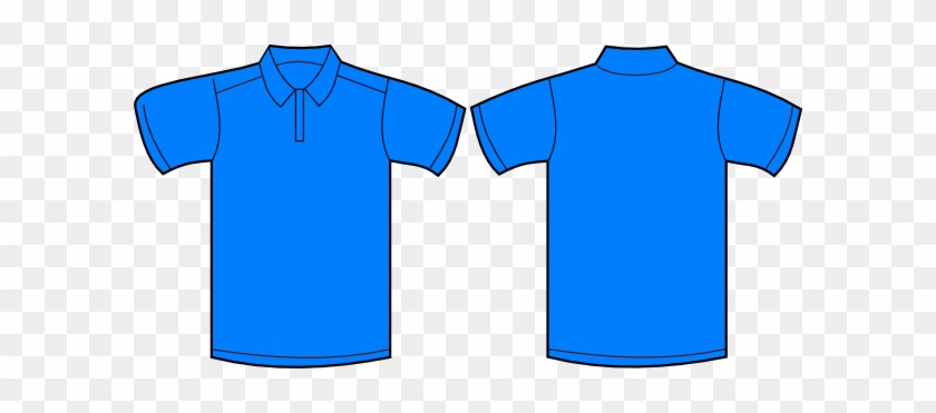 Front Clipart - T Shirt Polo Blue #327568