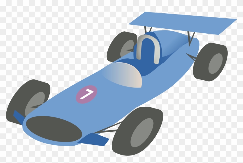 F1 Car - Blue Vintage Race Car Clipart #327617