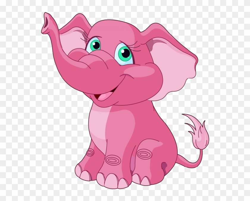 Pink Elephant Image - Pink Baby Elephant Cartoon #327612