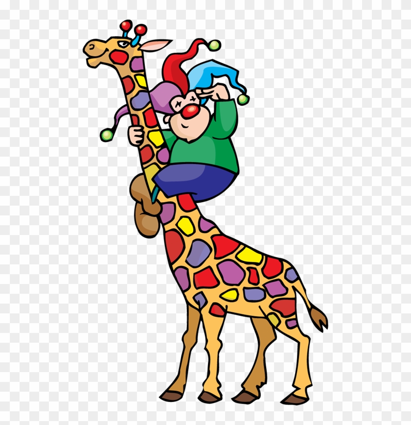 Cartoon Circus Clown Clip Art - Personalize Name Joker And Giraffe Throw Blanket #327685