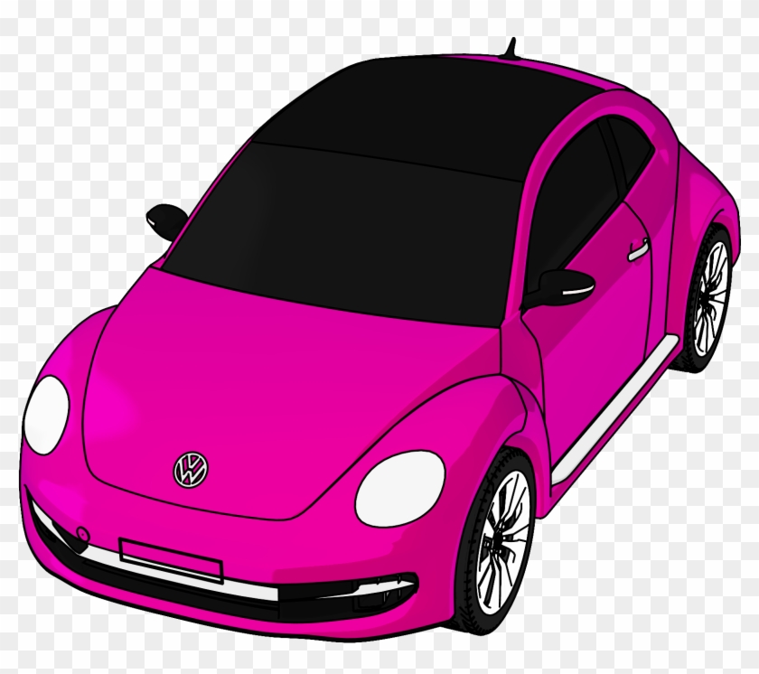 Vw Volkswagen Beetle Perspective View Cartoon Clipart - Vw Beetle Cartoon #327791