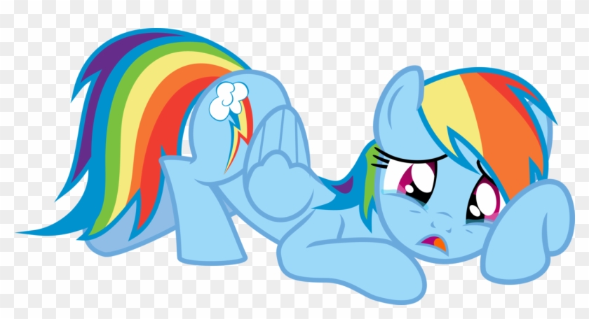 Sad - My Little Pony Sad Rainbow Dash #327785