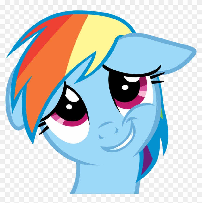 Rainbow Dash By Crusierpl - Rainbow Dash Blushing Vector #327792