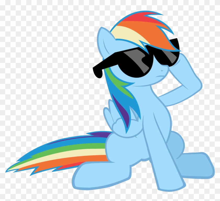 It's Cool To Have Friends At All Speed Levels - My Little Pony Rainbow Dash Sunglasses #327796