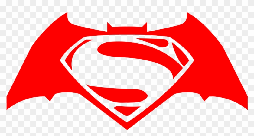 Superman Vs Batman Logo - Batman Vs Superman Logo Red Outline #327950
