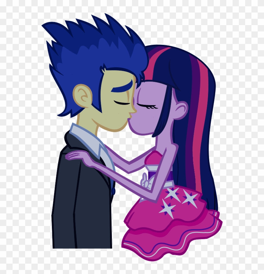 Twilight And Flash Sentry Human By Lunara206 - Mlp Flash And Twilight Kiss #328041