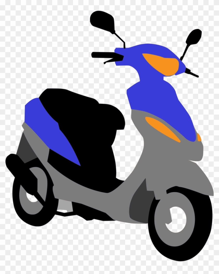 Blue Scooter - Scooter Vector #328079