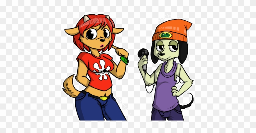 parappa and lammy (parappa the rapper and 1 more) drawn by wamudraws