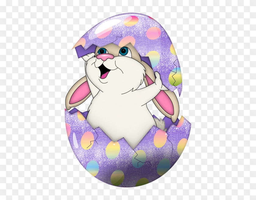 Cute Purple Easter Bunny In Egg Transparent Png Clipart - Cute Easter Bunny Clipart #328306