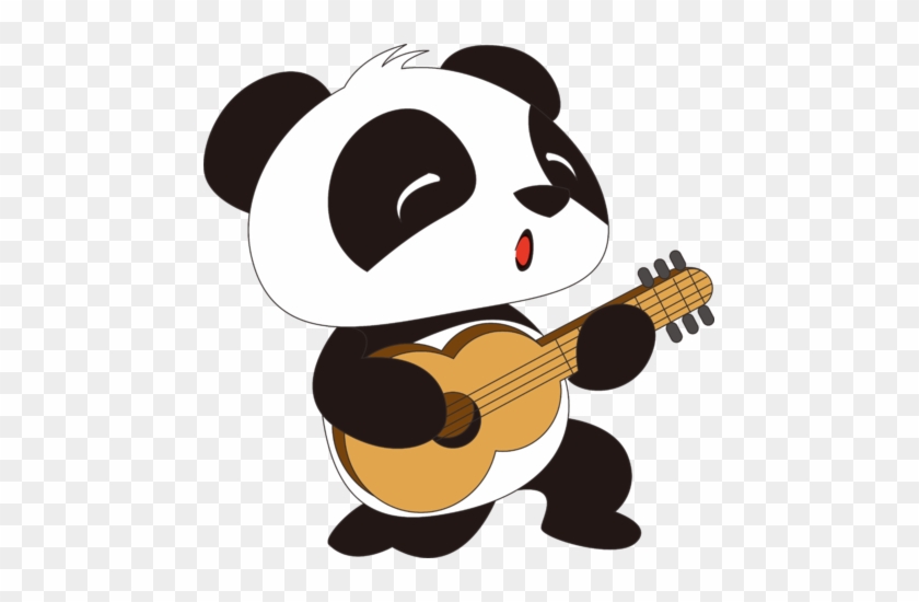 Panda Guitar - Panda Playing Guitar Cartoon #328345