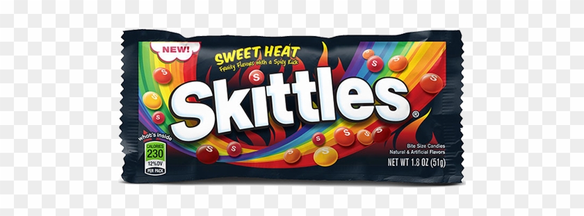 Skittles Sweet Heat Bite Size Candies - Skittles Sweet Heat Png #328592