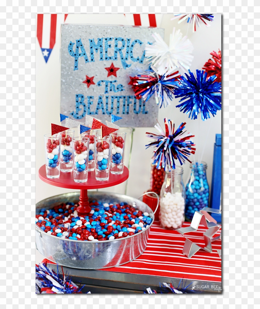 Red White Blue Candy Bar Set Up - Birthday #328650
