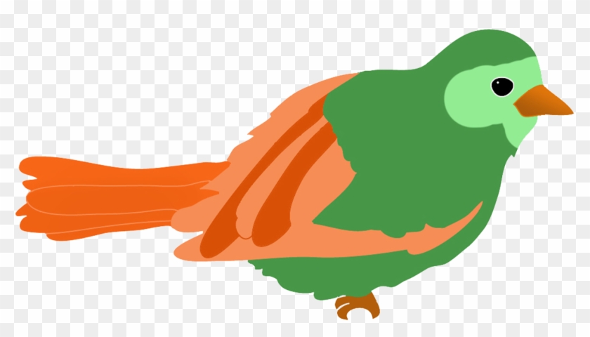 Green Colored Bird Drawing - Bird Clip Art Colored #328914