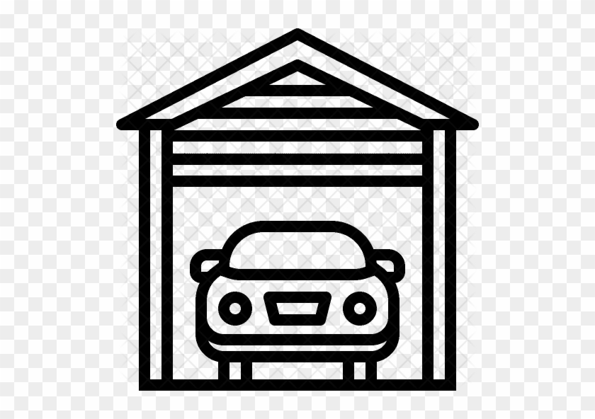 Garage Icon - Garage Clipart Black And White #328954