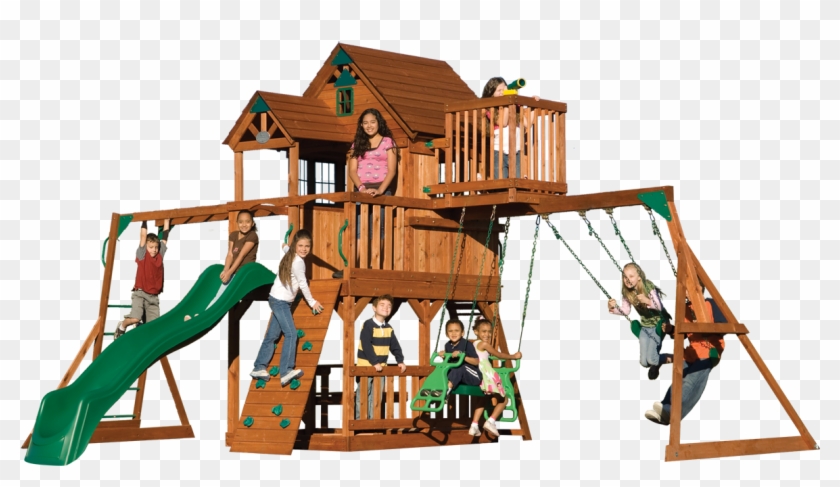 Outdoor Living - Skyfort Cedar Playset With Slide #328971