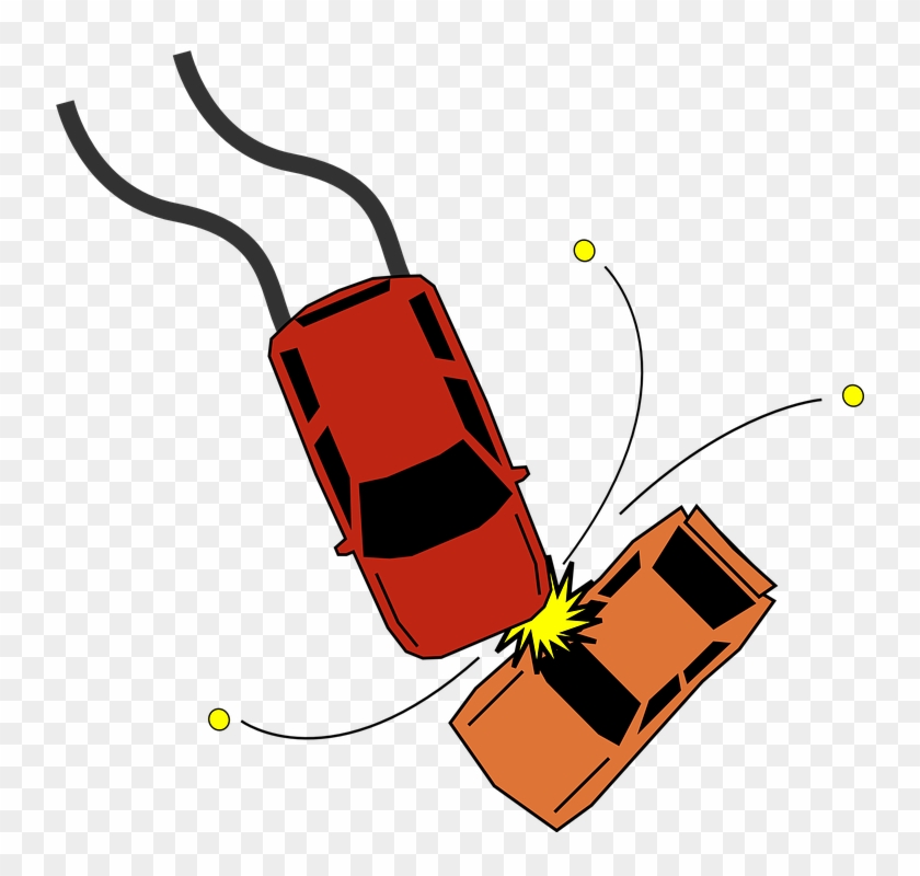 Motor Vehicles At The Point Of Collision - Cartoon Car Accident Gif #329015