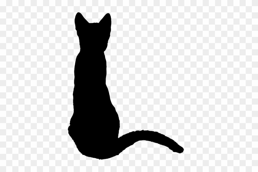 Flockfolie - Kat - Black Cat Sitting Silhouette #329076