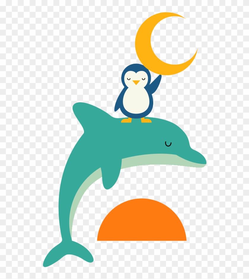 Painting Drawing Poster Illustrator Illustration - Dolphin And Penguin #329160