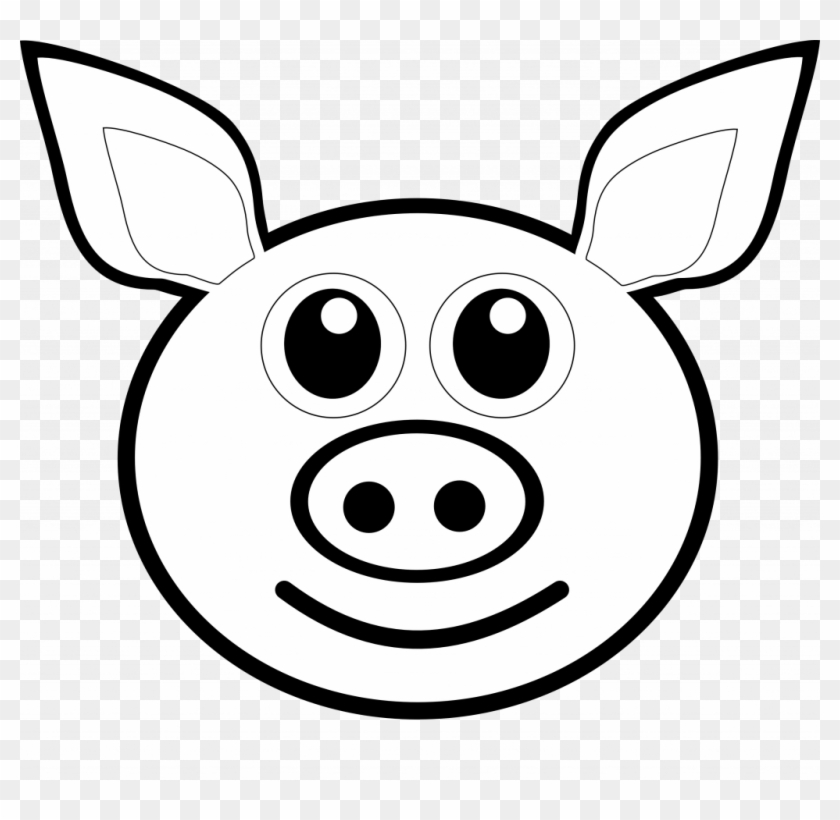 Adult ~ Pig Line Art Clip On Clipart Pig Drawing Library - Draw A Pig Head #329346