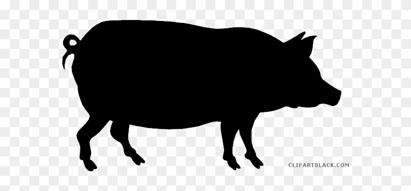 Pig Silhouette Animal Free Black White Clipart Images - Prrs Virus #329350