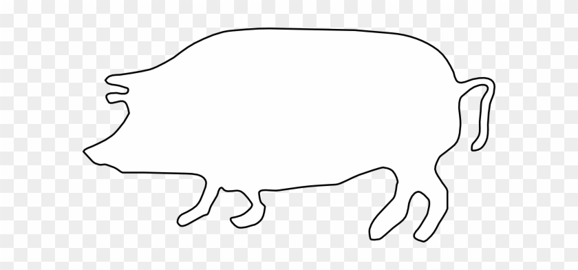 White Pig Silhouette Png #329355