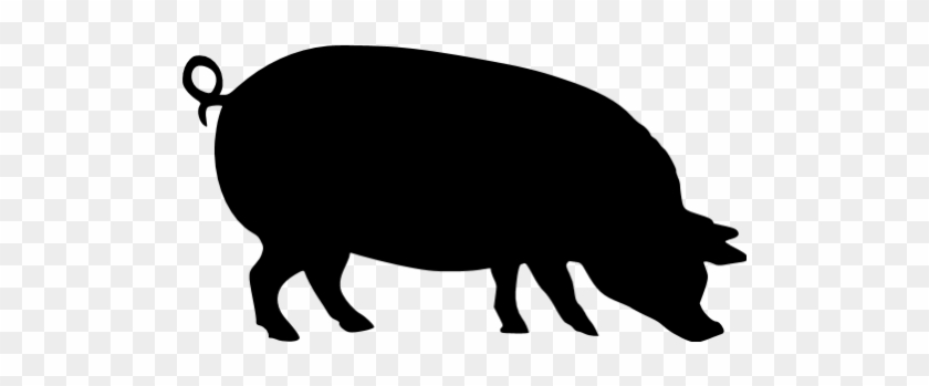 Pig Silhouette Stencil Clip Art - Pig Silhouette #329389