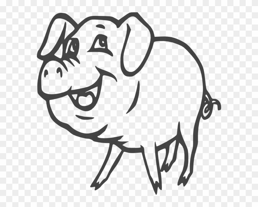 Pig Clipart Black And White - Pig Black And White #329449
