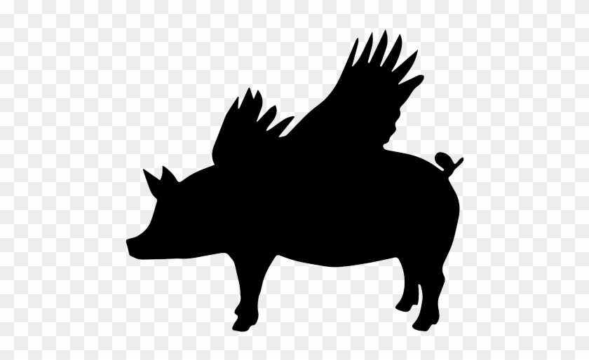 Silhouette Pig Clipart Black And White #329504