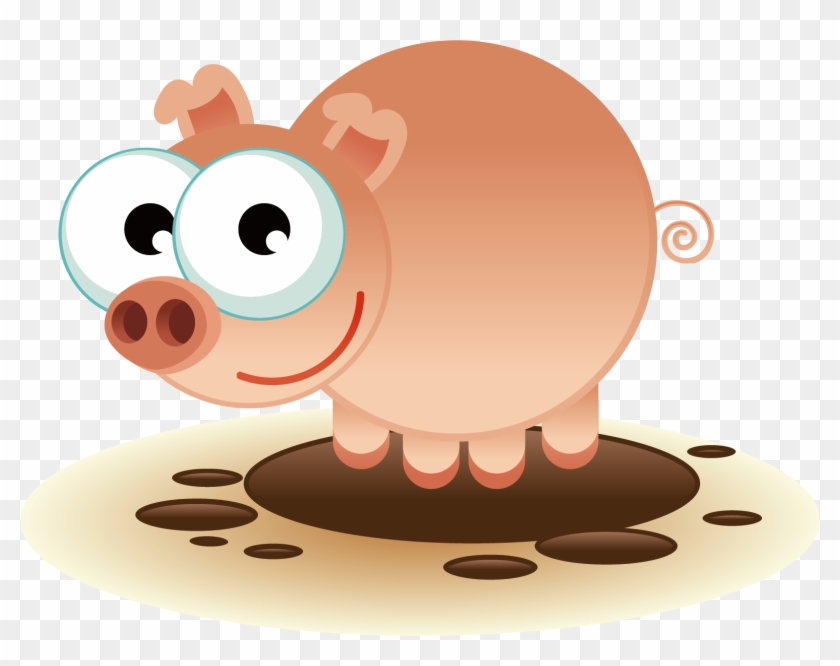 Domestic Pig Cartoon Clip Art - Domestic Pig Cartoon Clip Art #329544