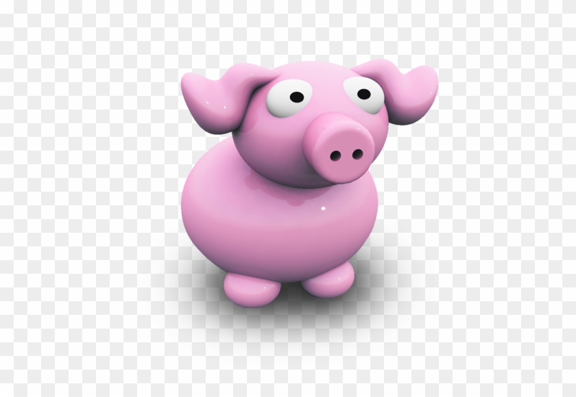 Cute Pink Pig Icon, Png - Ceramic #329549