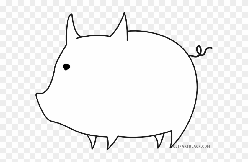 Pig Outline Animal Free Black White Clipart Images - Outline Of A Pig #329553