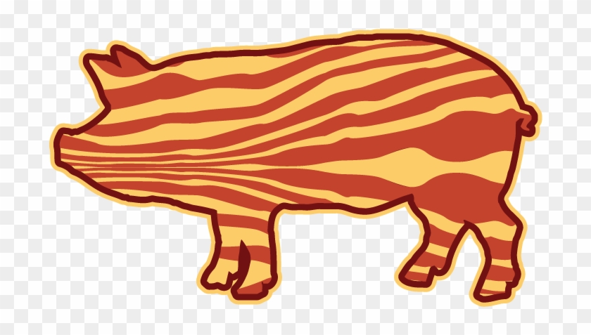 Bacon Pig Outline Bbq Barbecue Paleo Meat Candy Breakfast - Animal Figure -  Free Transparent PNG Clipart Images Download