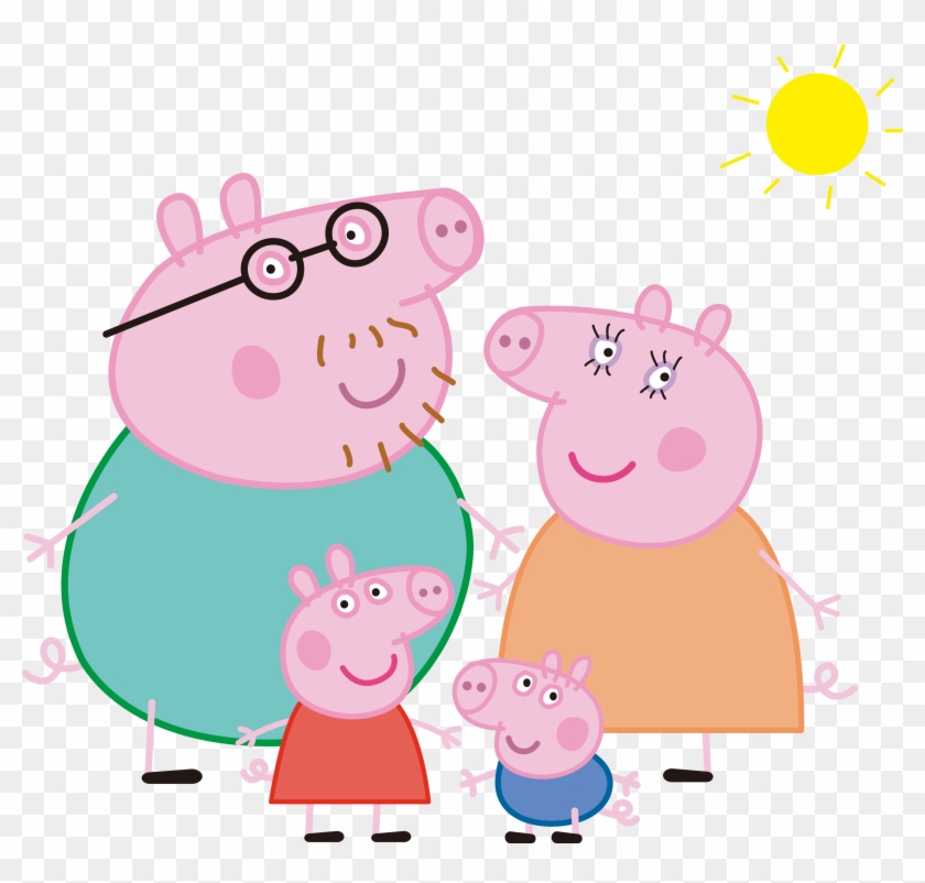 Daddy Pig Mummy Pig Domestic Pig Television Show Family - Peppa Pig Wall Decal #329613