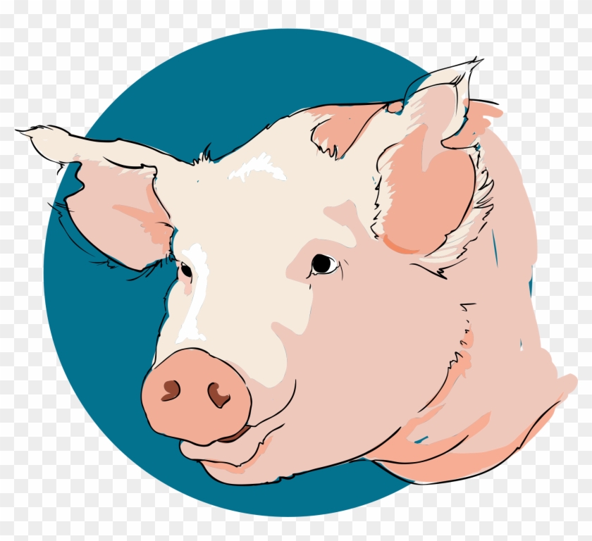 Open - Pig Head Clipart #329632