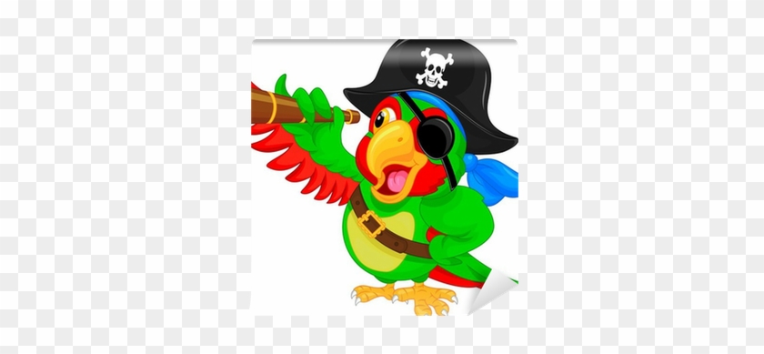 Fotomural De Dibujos Animados Loro Pirata • Pixers® - Cartoon Pirate Parrot #329648