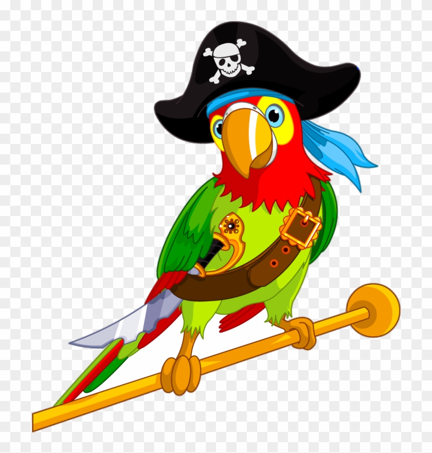 Siguiente - 5in X 4.25in Left Facing Pirate Parrot Sticker Decal #329650