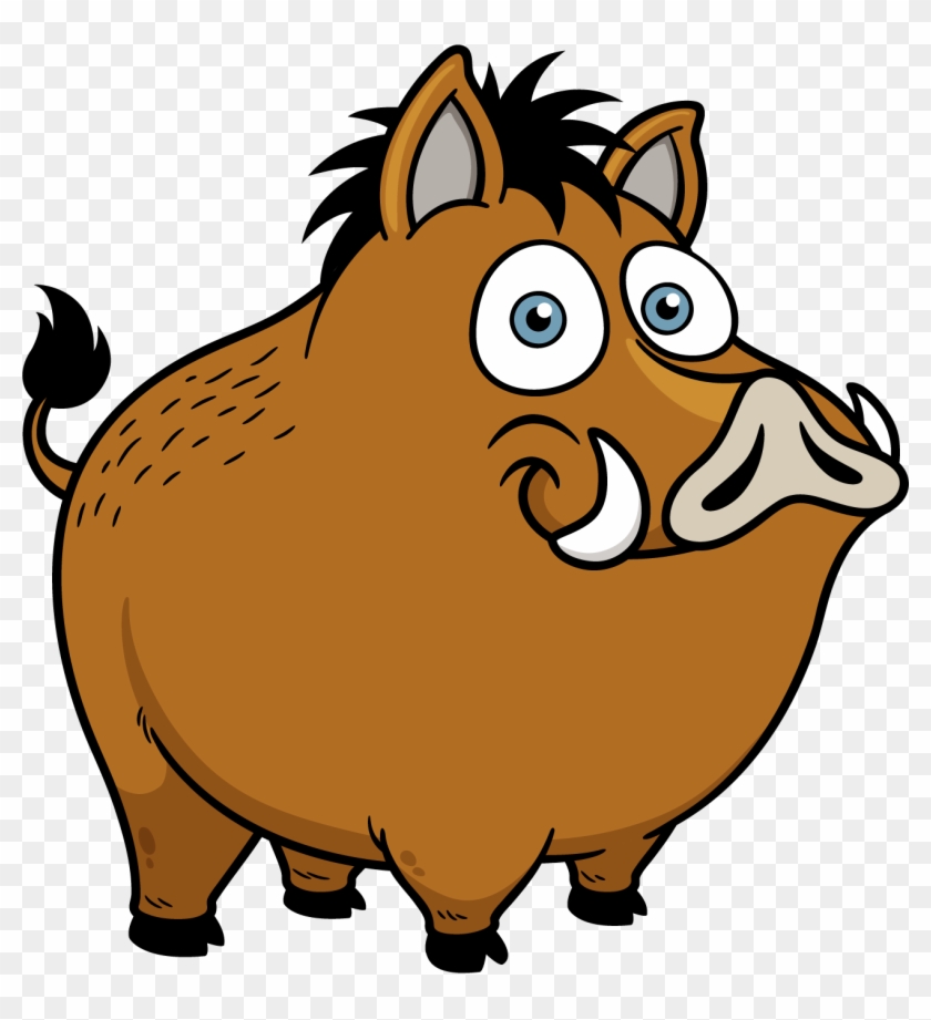 Pig Cartoon Illustration - Cartoon Wild Pig Png #329716