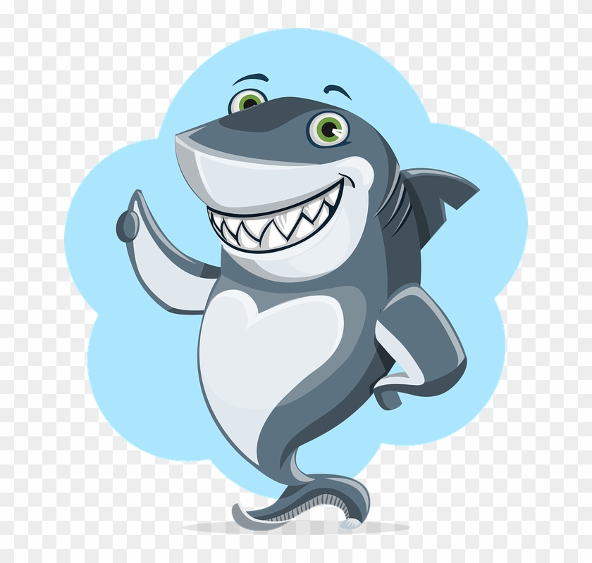 Beluga Whale Cartoon 25, - Shark With Thumbs Up #329870