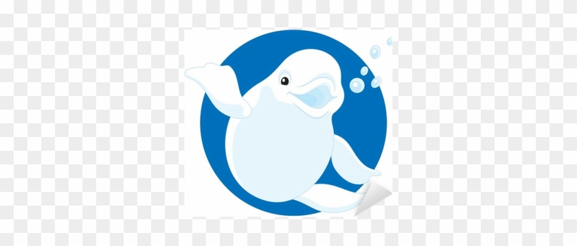 Vinilo Pixerstick Blanco Polar Ballena Beluga • Pixers® - Cartoon #329932