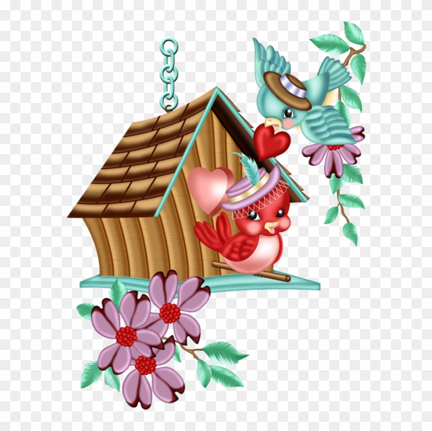 Image Du Blog Zezete2 - Birds In Bird Houses Clipartwith Transparent Backgrounds #330018