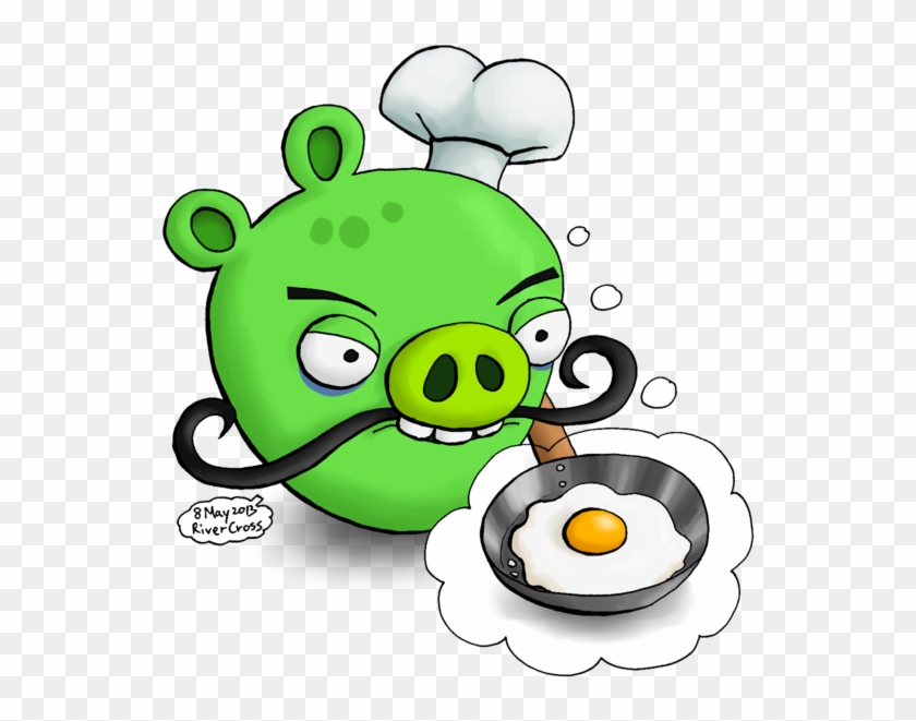 Chef Pig Thinks He Is Cooking An Egg By Riverkpocc - Angry Birds Cook Pig #330122