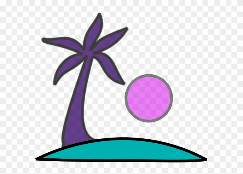 Palm In Purple Clip Art At Clker - Clipart Oasis #330134