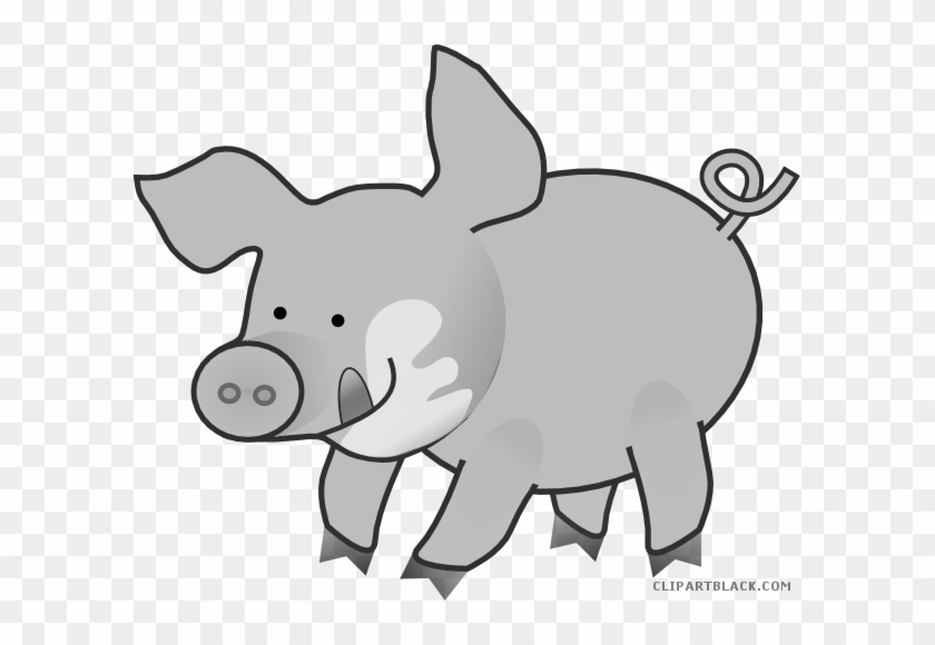 Pig Animal Free Black White Clipart Images Clipartblack - Custom Cartoon Pig Throw Blanket #330137