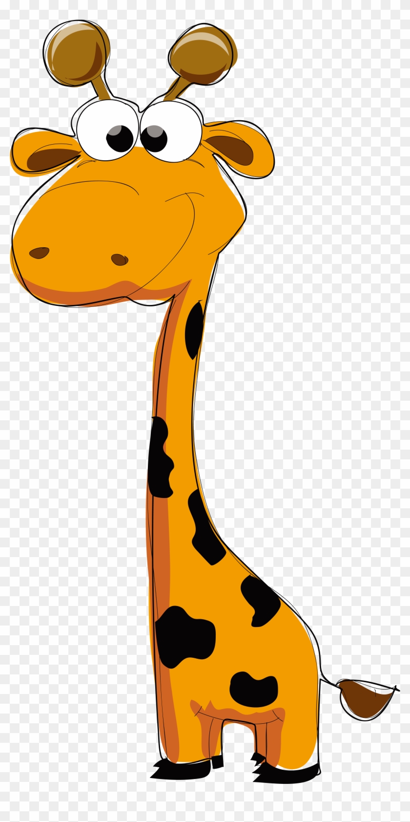 Baby Giraffes Valentines Day Clip Art - Long Neck Giraffe Cartoon #330236