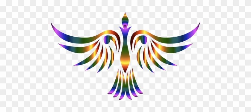 Colorful Abstract Tribal Bird Illustration - Abstract Birds Png #330271